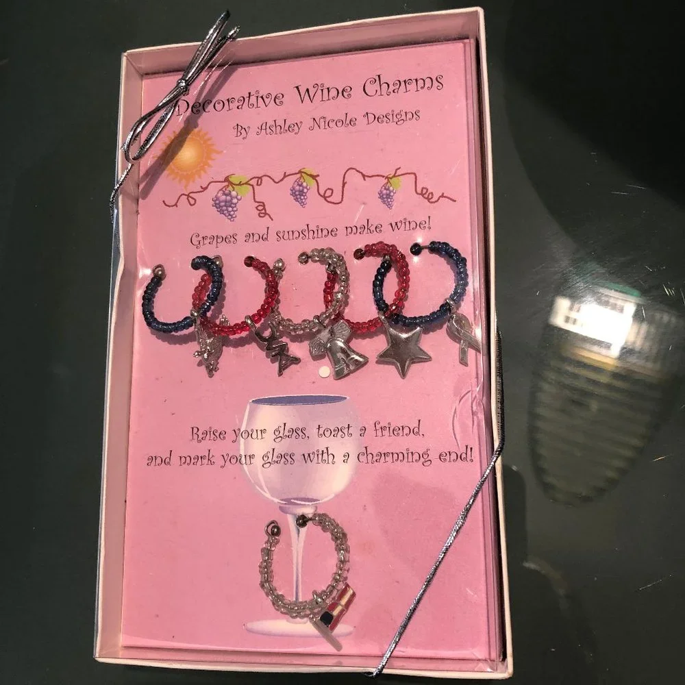 NEW Wine Charms by AshleyNicole Perfect 4 Holiday Parties Memorial Day July 4th
